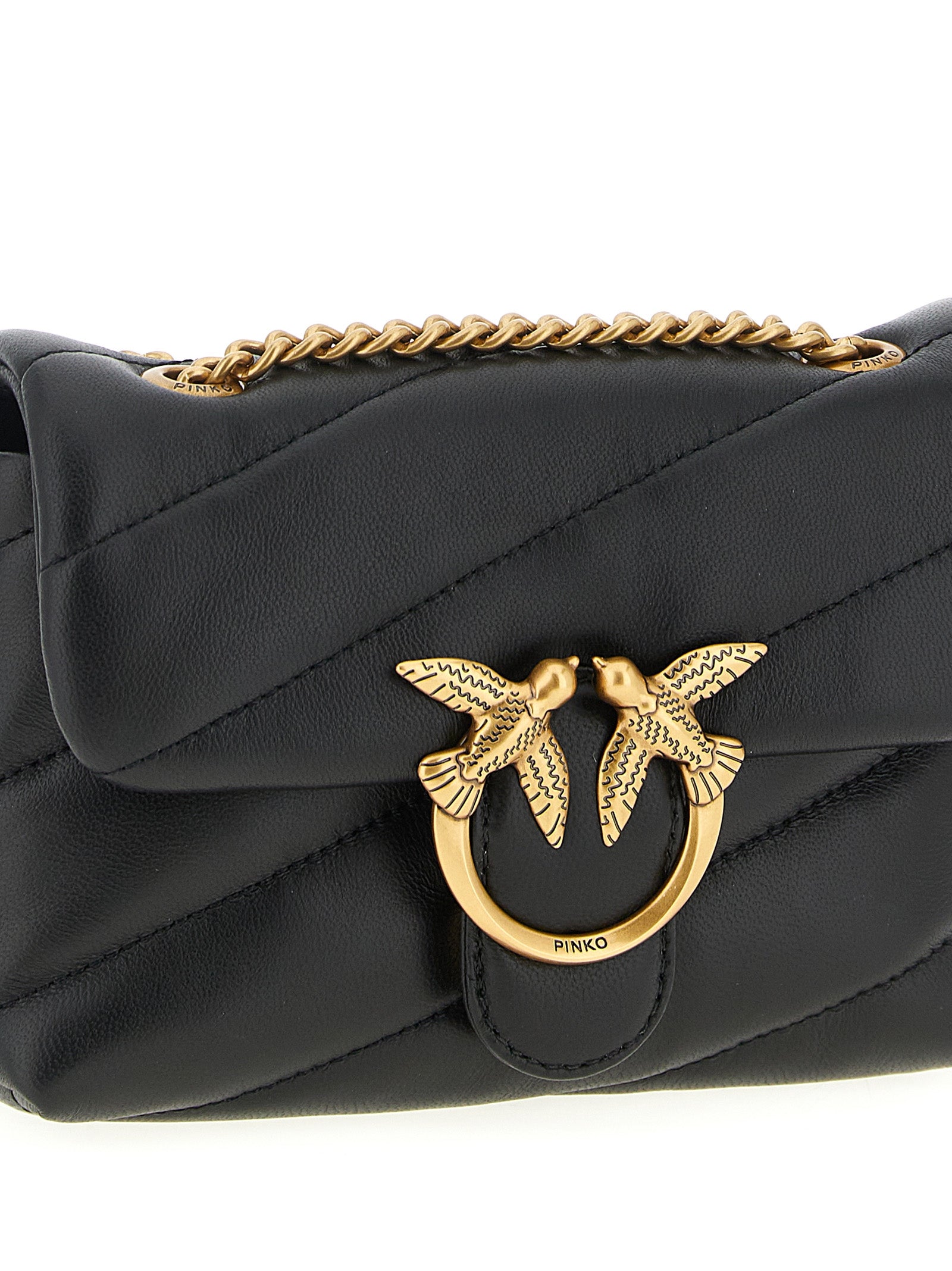 PINKO Lamb Leather Crossbody Bag