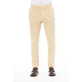 Beige Cotton Men Pants