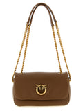 Brown Lamb Leather Shoulder Bag