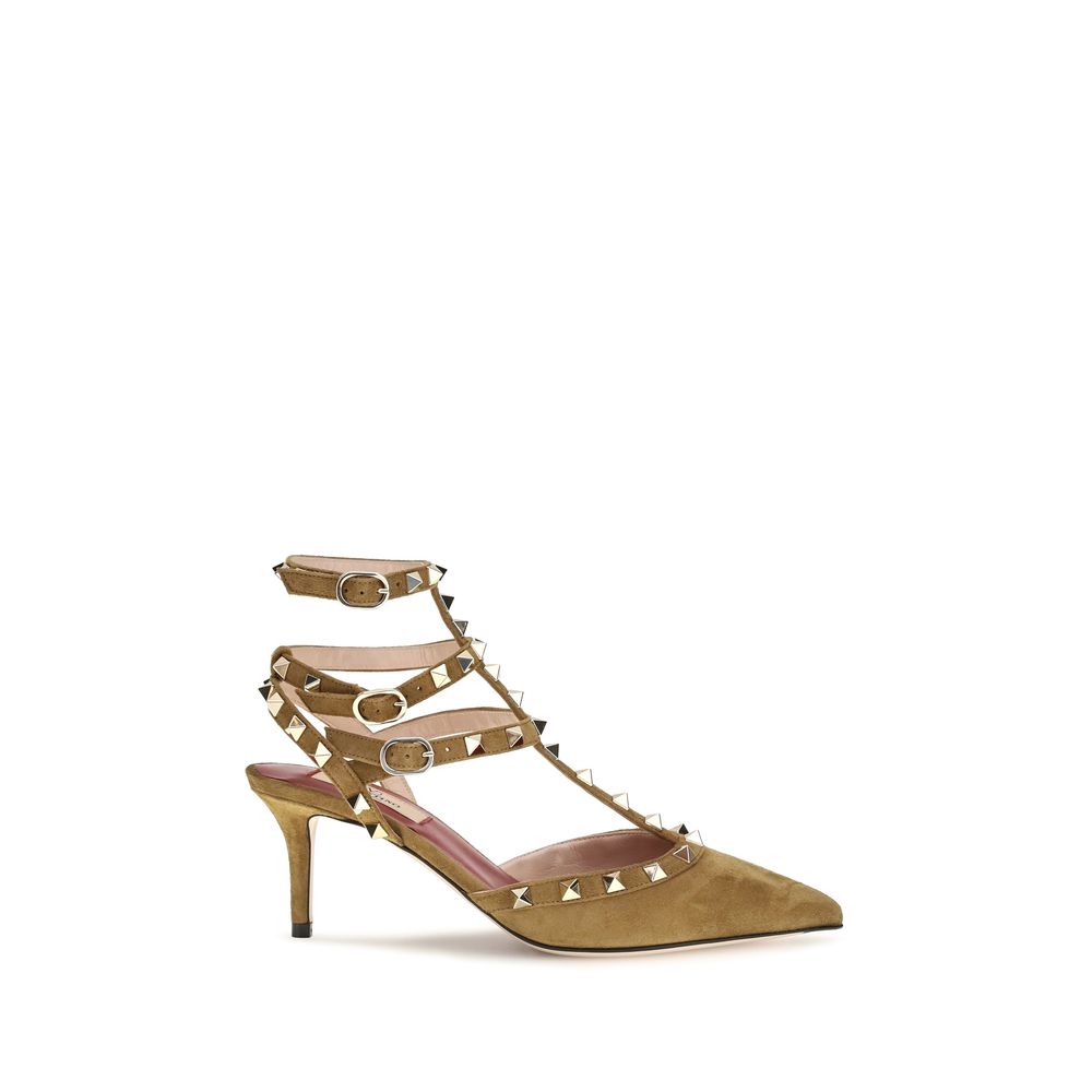 Beige Suede Leather Pumps