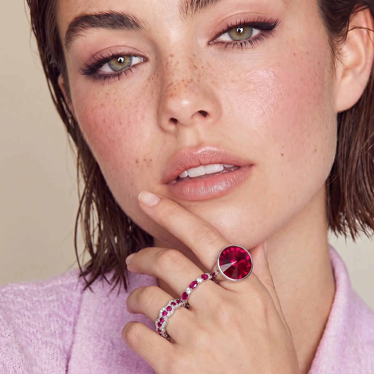 Burgundy Fire Statement Ring | FALL EDIT