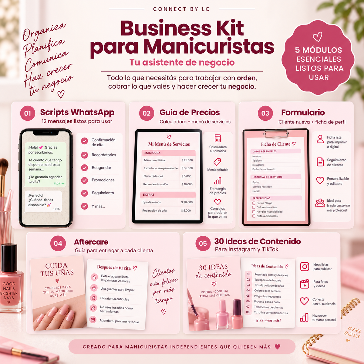 Business Kit para Manicuristas | Tu asistente de negocio