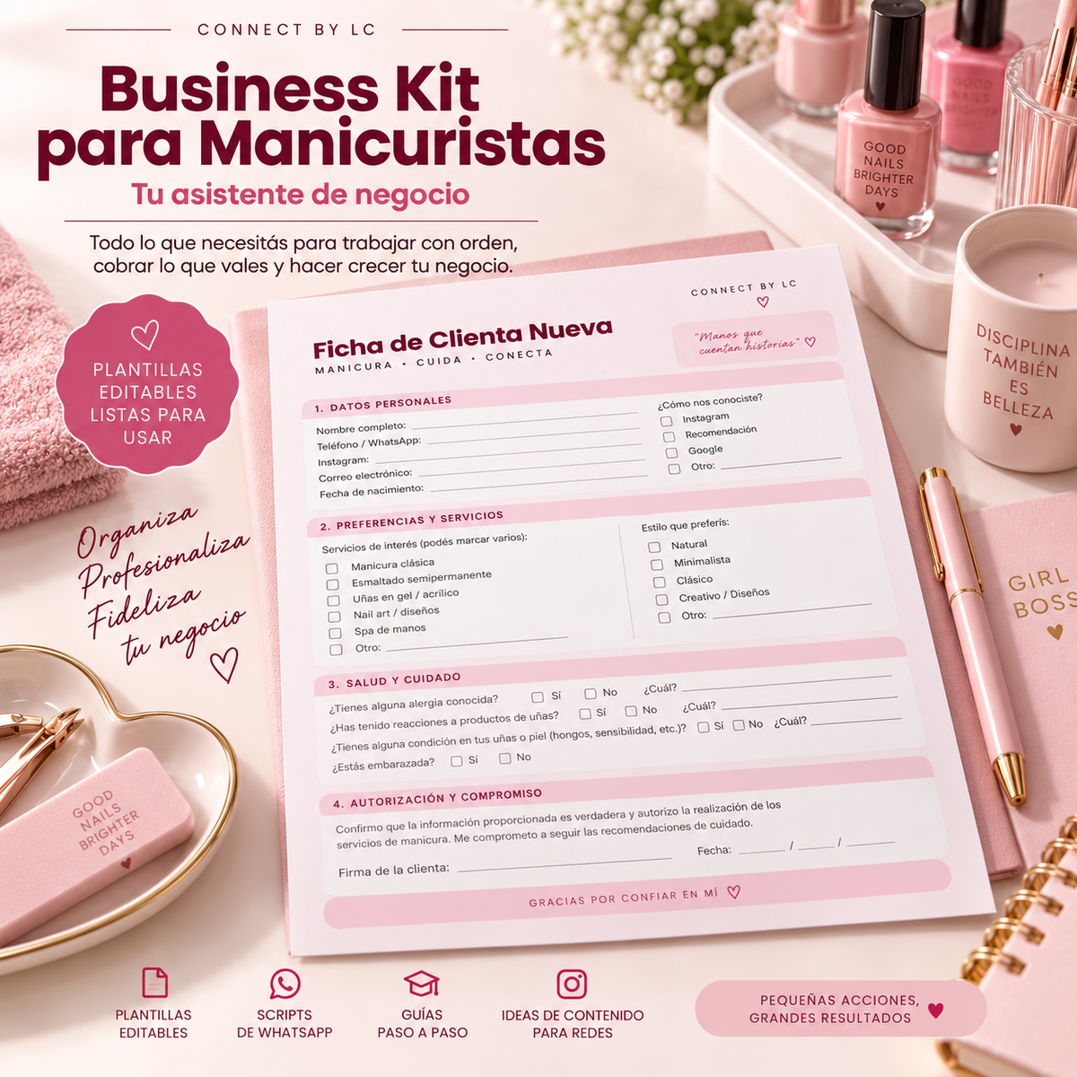 Business Kit para Manicuristas | Tu asistente de negocio
