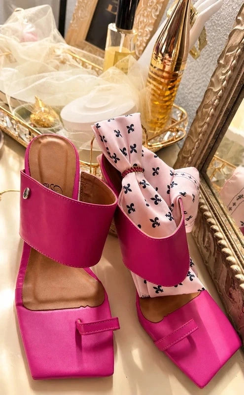 Brazilian Wedge Sandals - Fuchsia Pink